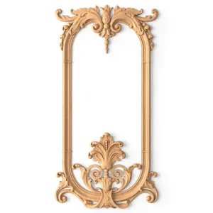 Beech frame moulding with ornate floral appliques - 1